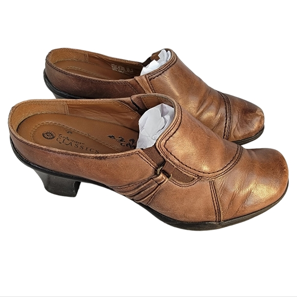 Earth Spirit Claasic Emma Leather Upper Brown Clog Women's Size 8 - Picture 5 of 16